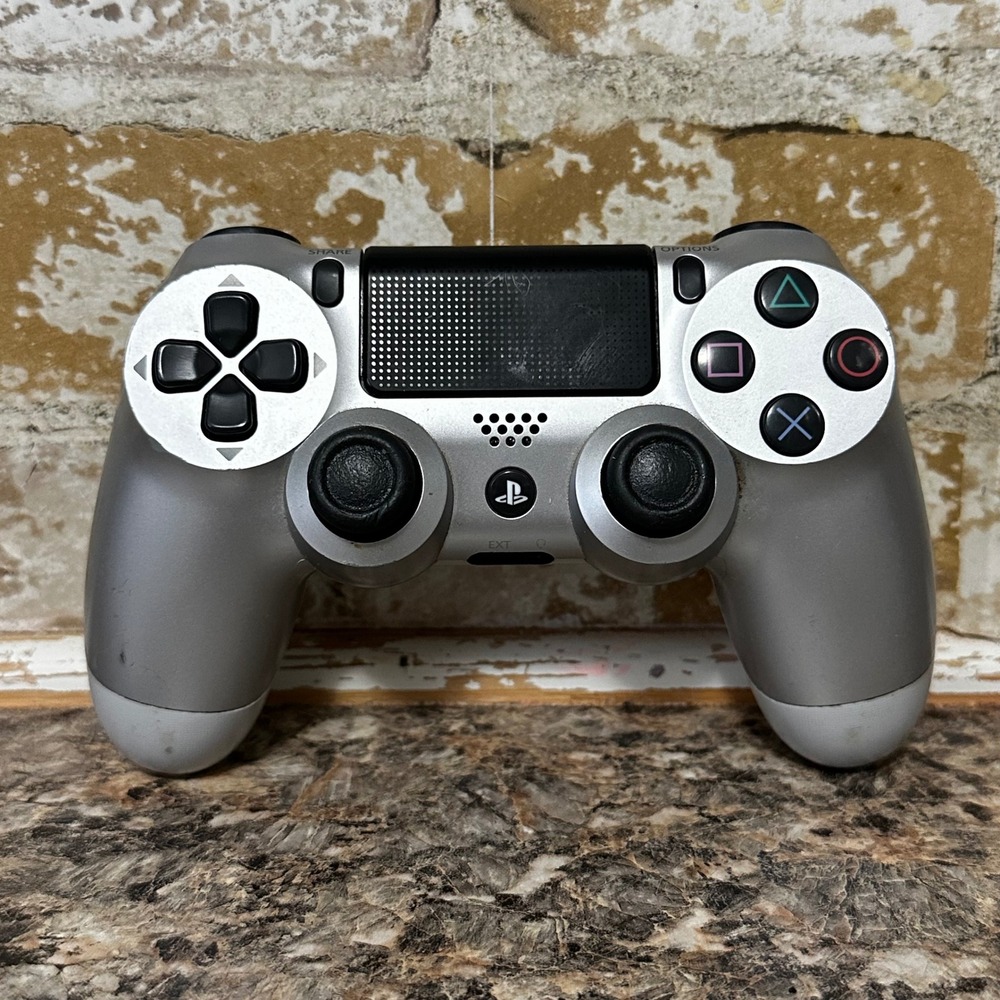 Sony DualShock 4 Controller PS4 One Size Silver Good Wireless Bluetooth